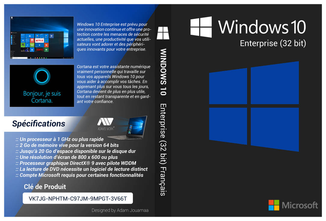 Windows 10 Enterprise 32 bit Cover DVD HD by adamjouamaa on DeviantArt