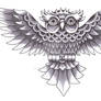 Old School Owl Tattoo Design