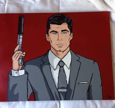 Sterling Archer acrylic painting