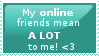 Online friends stamp