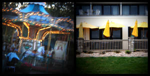 untitled diptych (carousel umbrellas)