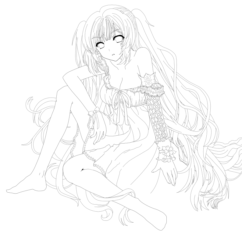 In Progress - Misuzu Lineart