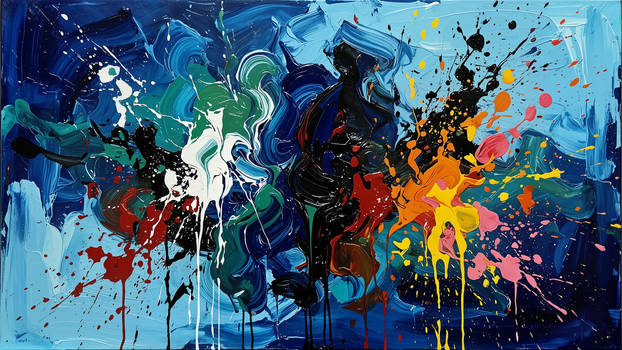 Paint splatter abstract
