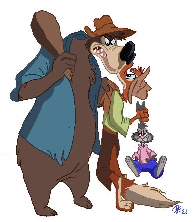 Brer Fox Vector Brer Bear Brer Fox and Brer Rabbit. by dbpost on DeviantArt