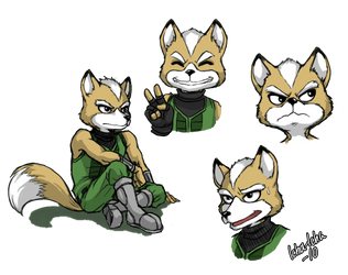 Fox expressions sketch by icha-icha