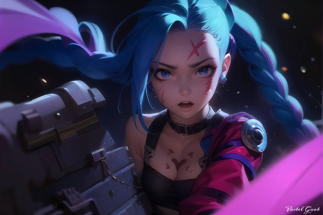 Jinx in Battle by Pastel-goaty on DeviantArt