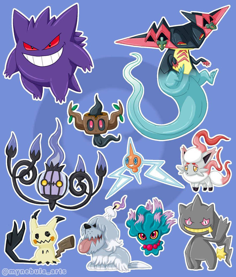 Ghost Pokemon - Sticker's Pack by XxNebulaArtsXx on DeviantArt