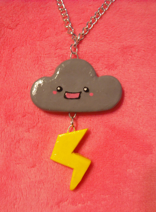 Happy Storm Cloud Necklace