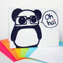 Oh Hai Nerdy Panda Card