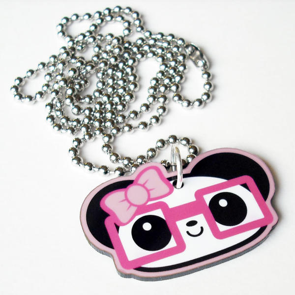 Nerdy Girl Panda Necklace