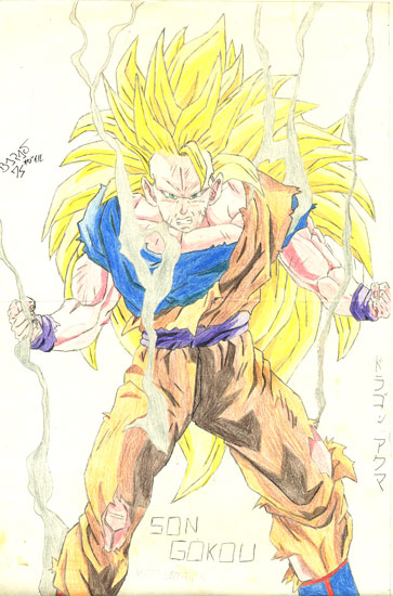 COMO DESENHAR O GOKU SUPER SAYAJIN 3 