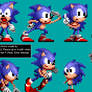 A bunch of Sonic sprites