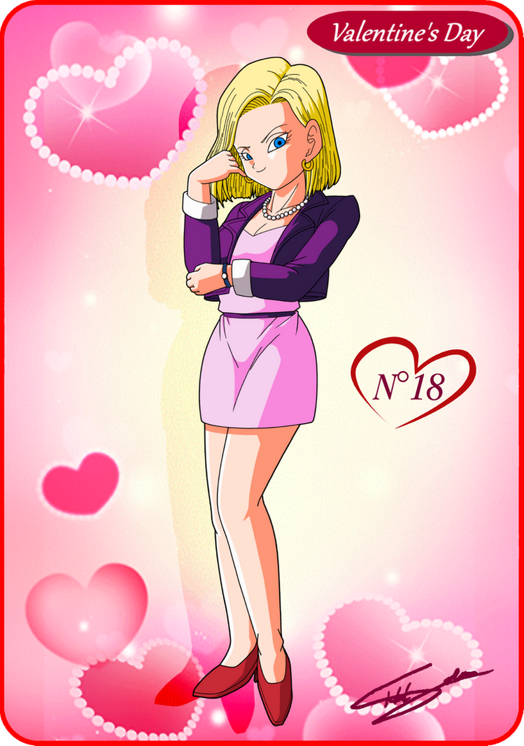 Heart Android 18 Android 18 - Valentine's Day 2021 by Teejee67 on DeviantArt