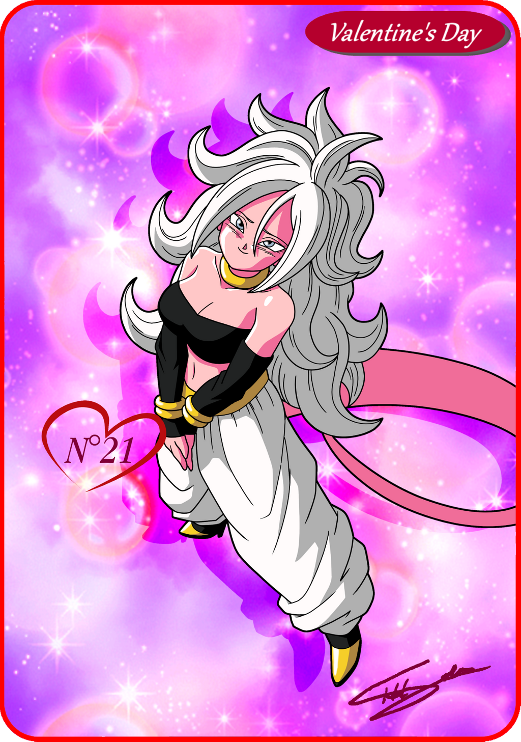 Android 21 - Valentine's Day 2021 by Teejee67 on DeviantArt
