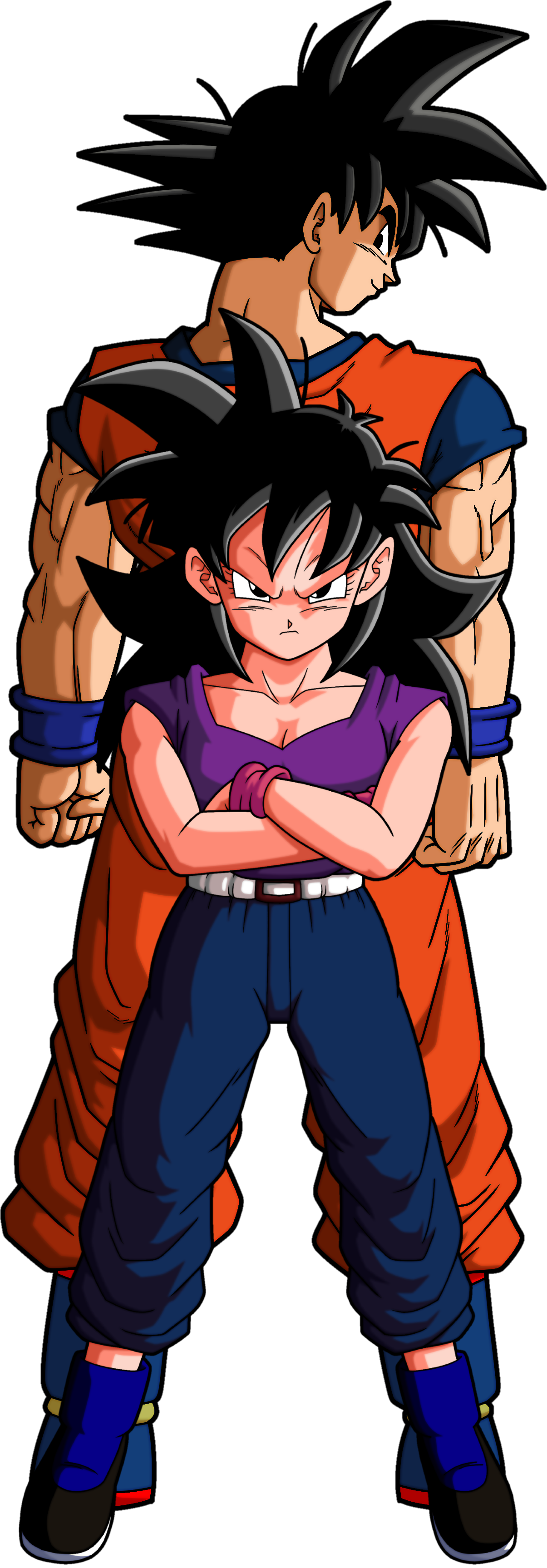 Kyuri and Goku DB Rage 5th Anniversary PNG by Teejee67 on DeviantArt