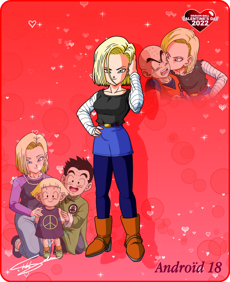 Heart Android 18 Android 18 (Valentine's Day 2022) by Teejee67 on DeviantArt