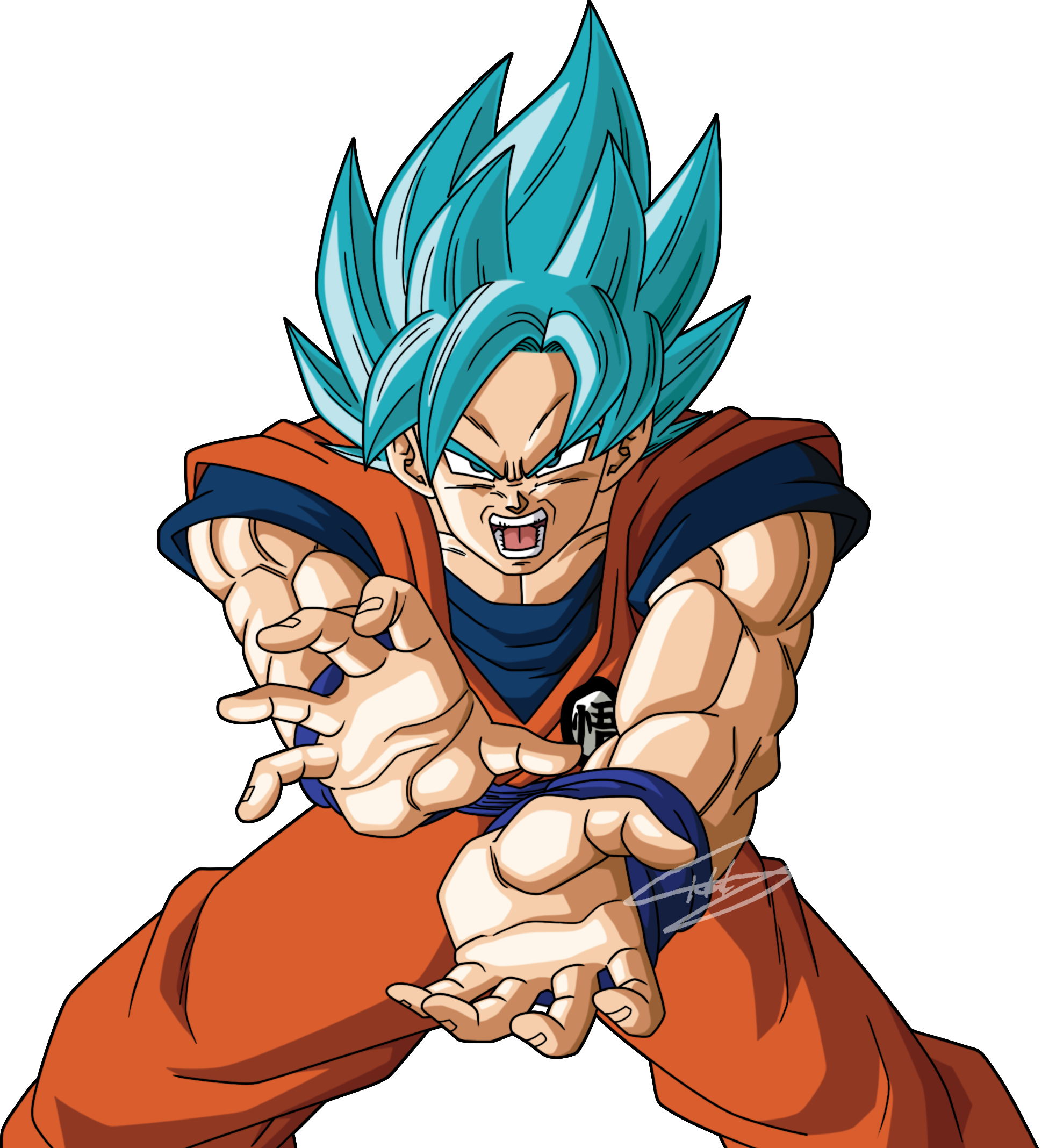 Son Goku - Super Saiyan Blue Feduary 2022 PNG by Teejee67 on