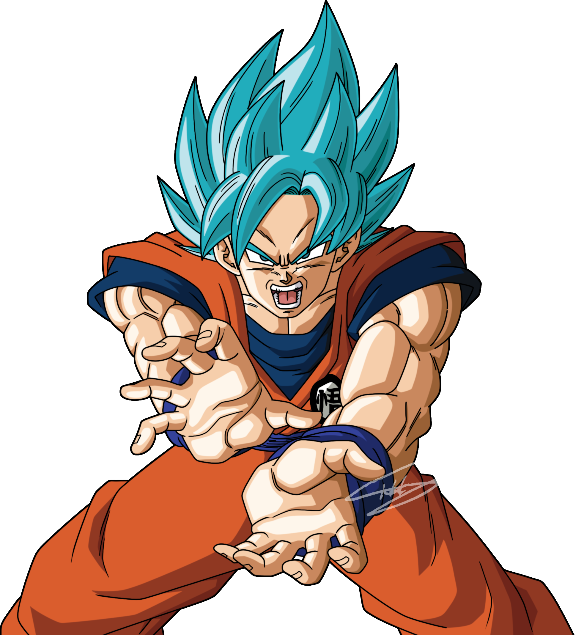 Free: Goku Super Saiyan Blue By Frost Z-dbjxfgd - Goku Ssj Blue Png Free   