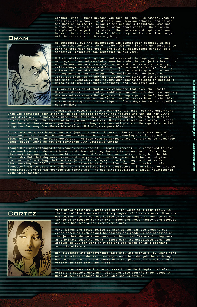 Dead Space character bio