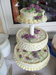 Homemade wedding cake