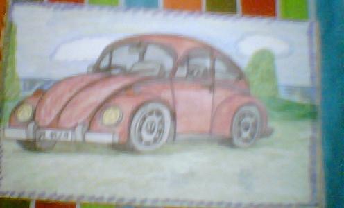 VW Beetle on the beach