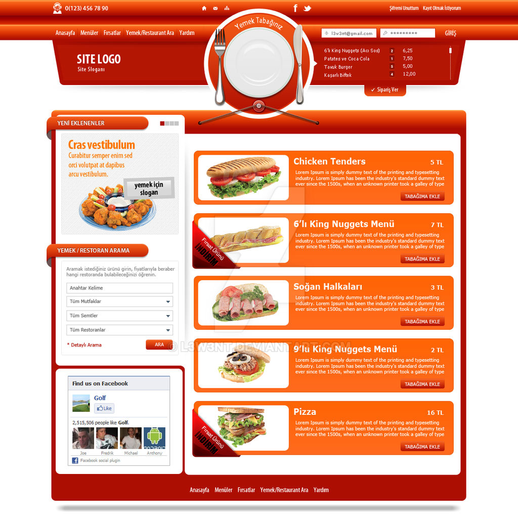 Online food ordering