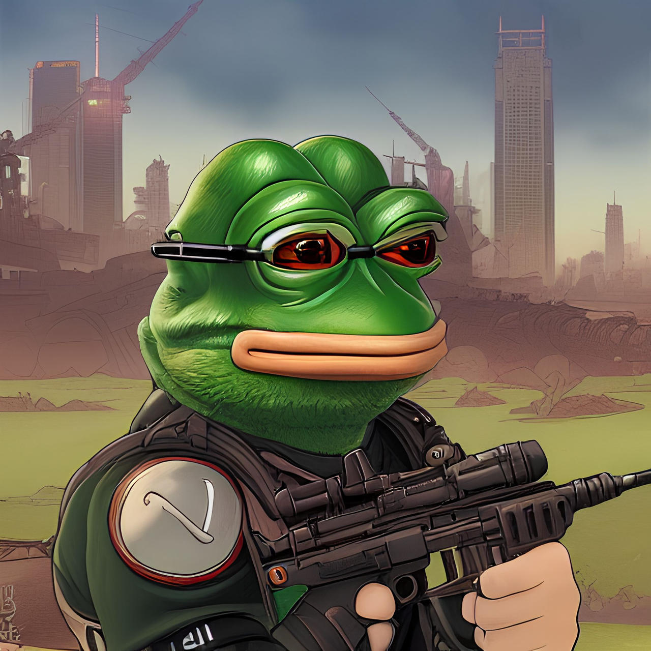 Terminator cyborg pepe frog in future battlefield by KolhoArts on ...