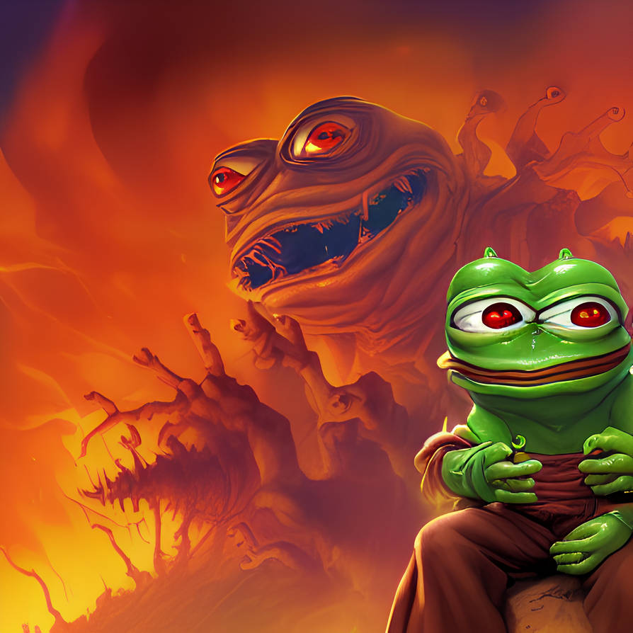 Evil Rondo Frog Pepe frog in scary hell by KolhoArts on DeviantArt