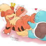 Squirtle and Growlithe
