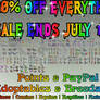 50% OFF EVERYTHING* SALE ENDS JULY 1ST