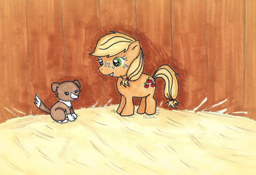 Lil' Applejack and Winona