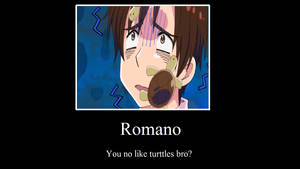 Romano no like turttles