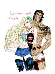 Lucien, Anya and chibi Death