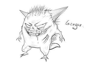 Real Gengar (uncoloured)