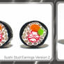 Sushi Stud Earrings Version 2