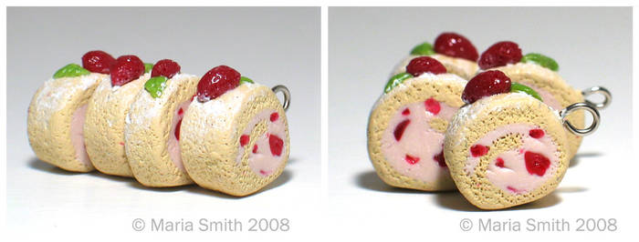 Strawberry Sponge Cake Charms
