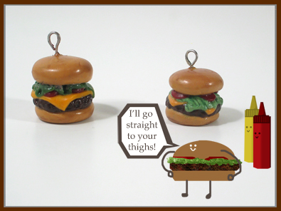 Cheese Burger Charms