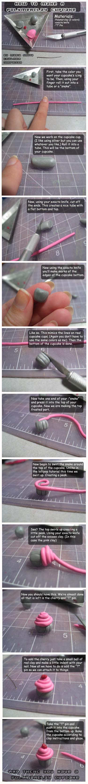 Polymerclay Cupcake Tutorial by chat-noir