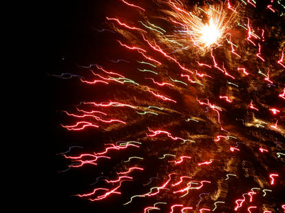 Fireworks: Red Squiggles