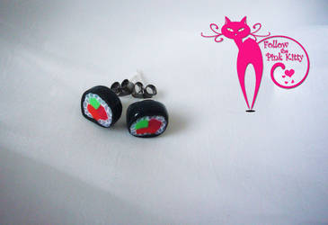 Fimo Maki Sushi Earrings