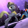 Derpy and Rainbow dash in Snow