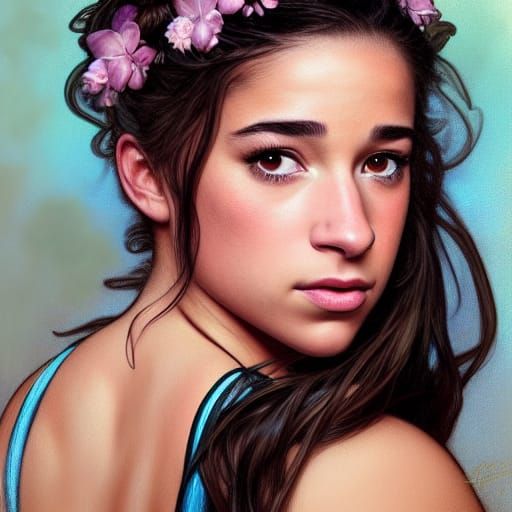 Aly Raisman Drawing Aly Raisman by AVikingAndHisPurse on DeviantArt