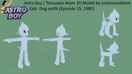 Astro Boy Custom 3D Model - Dog Outfit