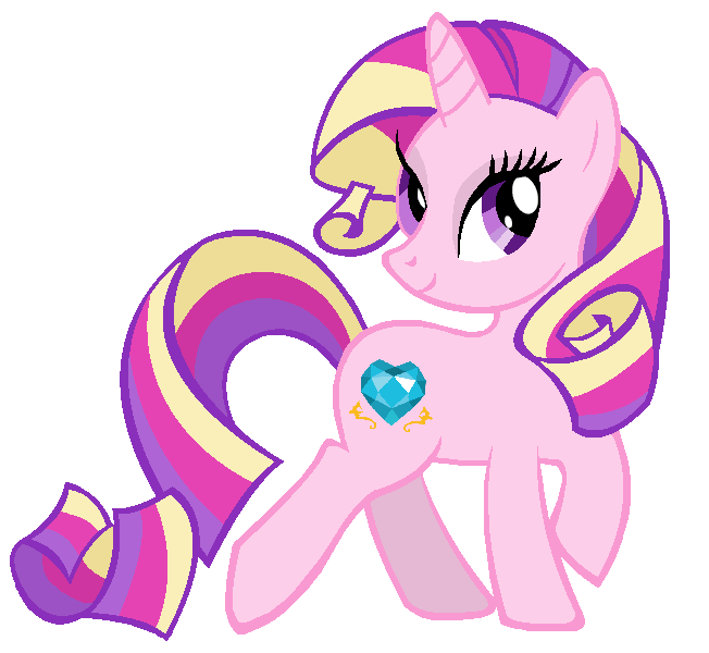 Rarity in Princess Cadence's colors