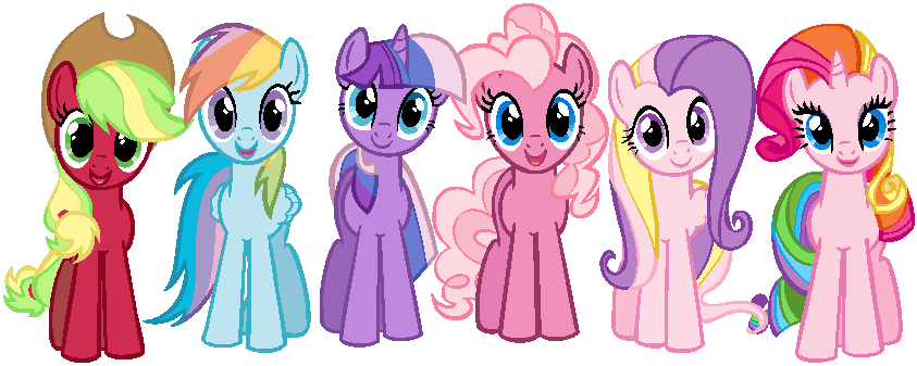 Mane 6 in G3 colors