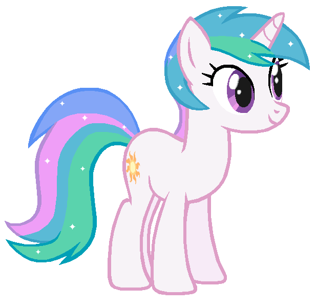 Lyra/Heartstrings in Princess Celestia's colors