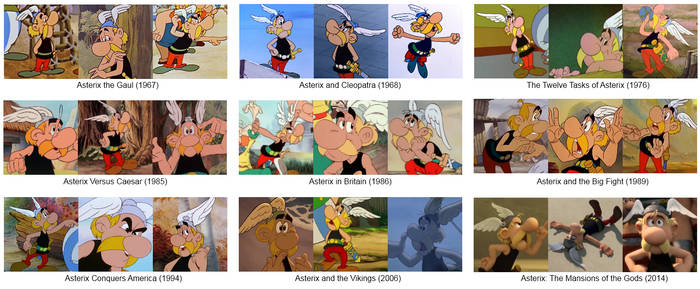 Animated Asterix evolution