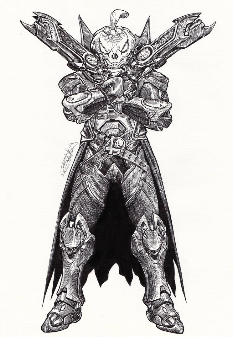 Inktober 31 - Reaper (Overwatch) by SofiaLeoART on DeviantArt