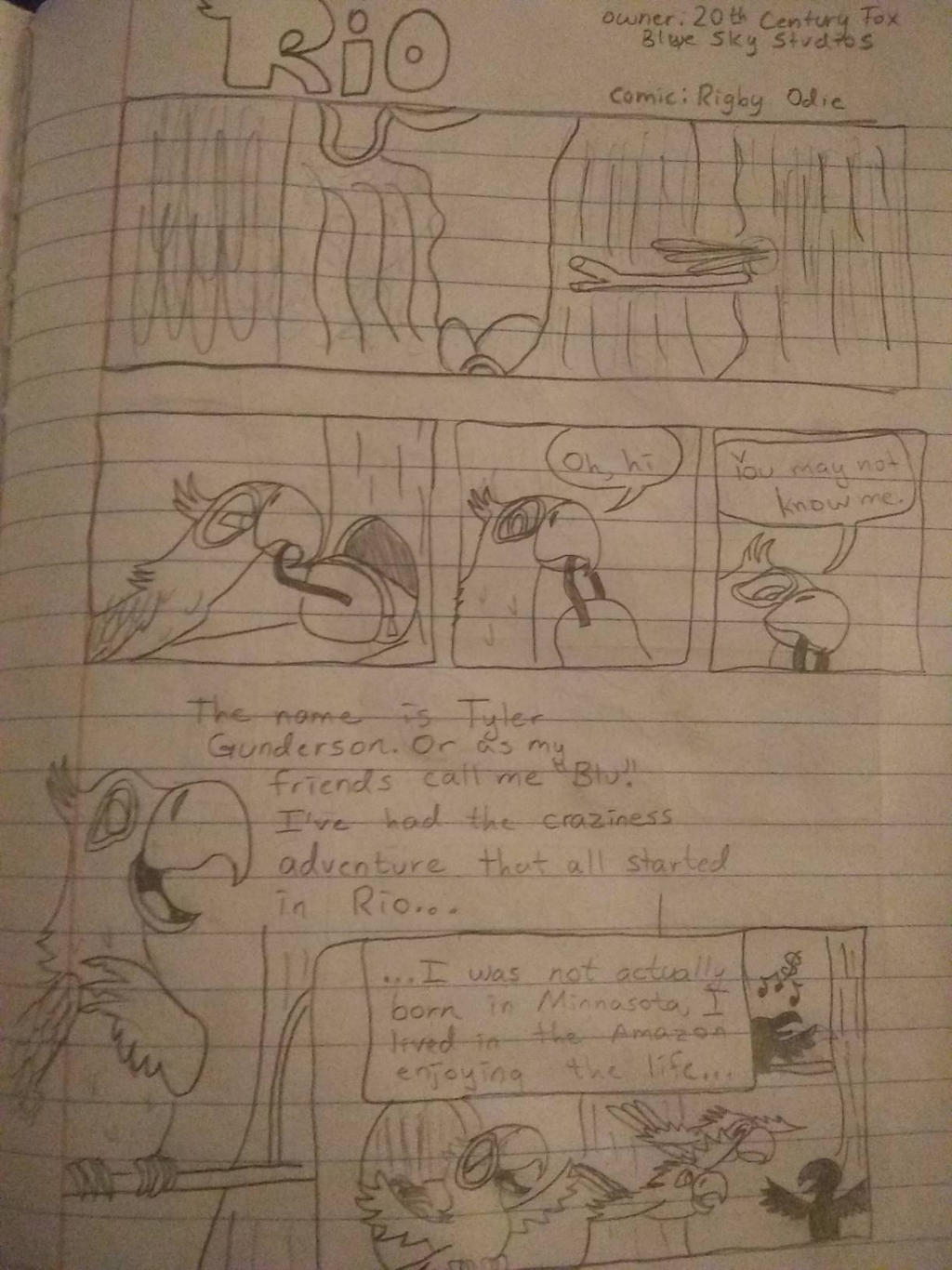 Comic Studio Rio Rio Movie comic Pg. 1 by ZootopiaRiofan18 on DeviantArt