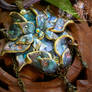 Blue Quartz Crystal Blossom pendant